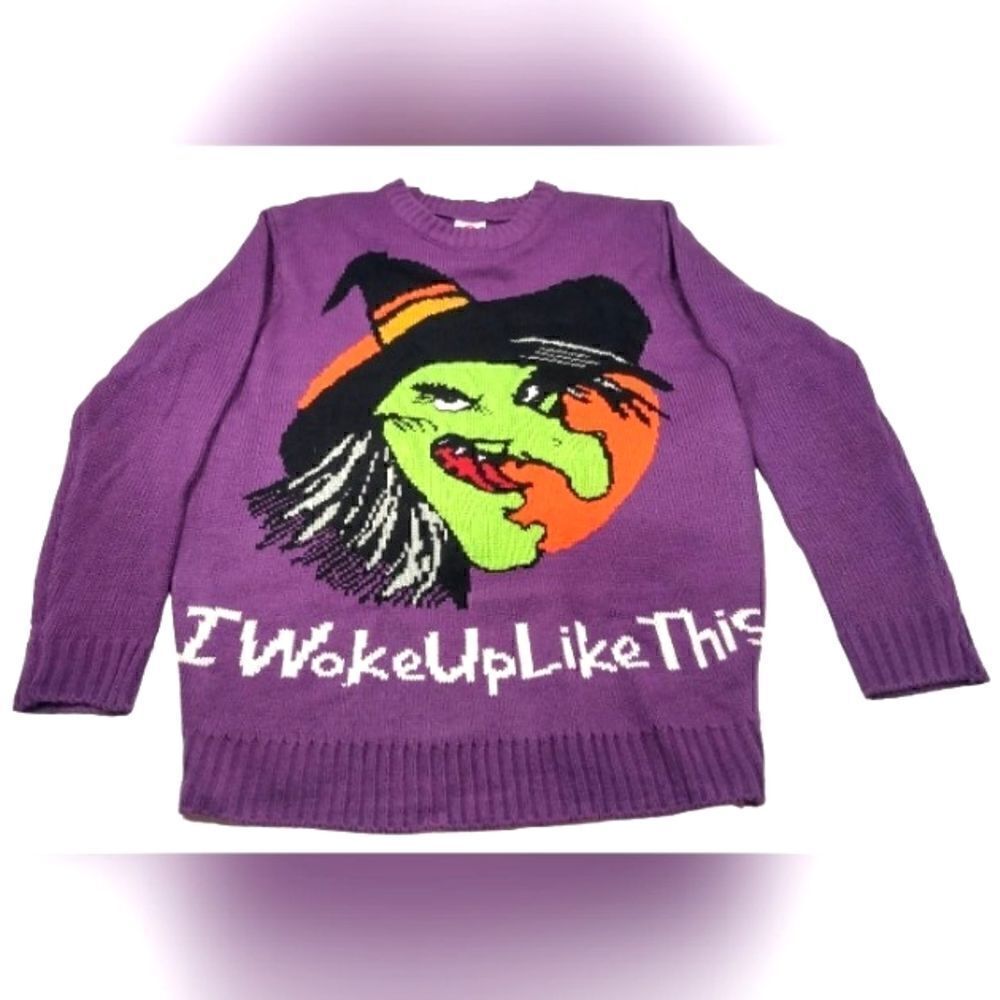 Halloween Knit Sweater Wicked Witch Unisex SZ Small-Medium